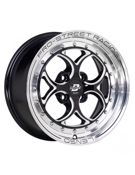 PRO-STREET 7,5X15" 4X100 ET35 CB73,1 NEGRO MEC. ARO PUL