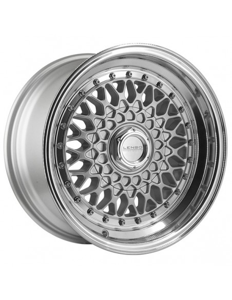 BSX 8,0X15" 4X100/108 ET25 CB73,1 PLATA ARO PULIDO
