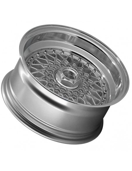 BSX 8,0X15" 4X100/108 ET25 CB73,1 PLATA ARO PULIDO