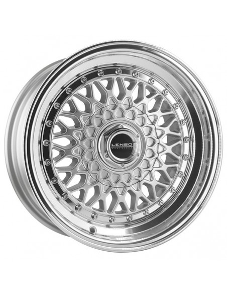 BSX 8,0X15" 4X100/108 ET25 CB73,1 PLATA ARO PULIDO