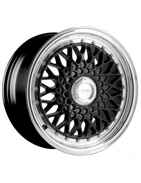 BSX 7X15 4X100/108 ET 38 NEGRO ARO PULIDO