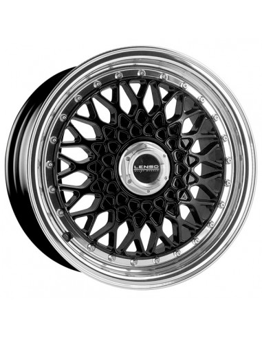 BSX 7X15 4X100/108 ET 38 NEGRO ARO PULIDO
