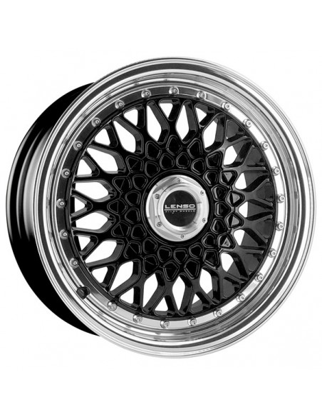 BSX 7X15 4X100/108 ET 38 NEGRO ARO PULIDO