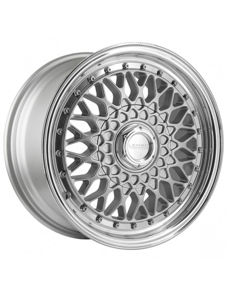 BSX 7,0X15" 4X100 ET38 CB73,1 PLATA ARO PULIDO