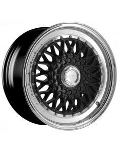 BSX 7,5X16" 4X100 ET25 CB73,1 NEGRO ARO PULIDO