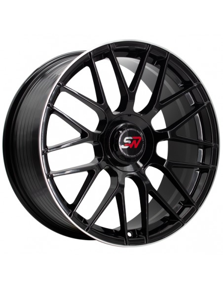 F083 8,5X19" 5X112 ET40 CB73,1 BLACK GLOSS / LIP ALUM