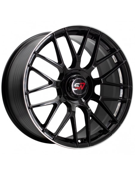 F083 9,5X19" BLANK ET40 CB73,1 BLACK GLOSS / LIP ALUM