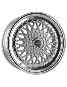 BSX 7,5X16" 5X100 ET25 CB73,1 PLATA ARO PULIDO 2