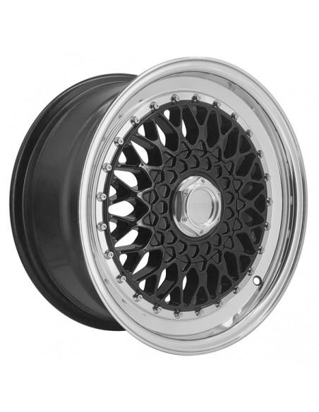 BSX 7,5X16" 4X108 ET25 CB73,1 NEGRO ARO PULIDO