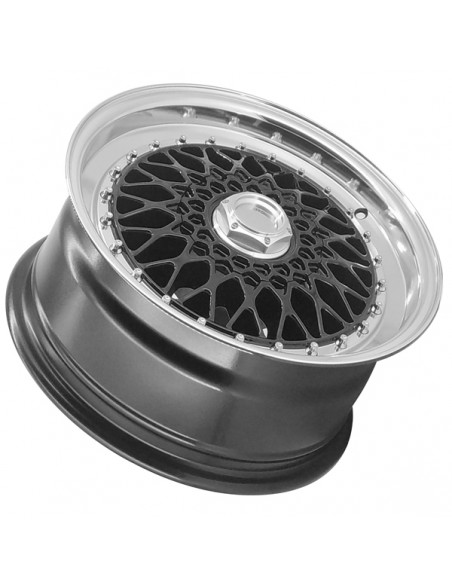 BSX 7,5X16" 4X108 ET25 CB73,1 NEGRO ARO PULIDO