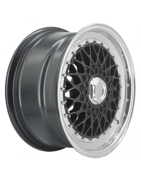 BSX 7,5X16" 4X98 ET35 CB73,1 NEGRO ARO PULIDO (8x98)