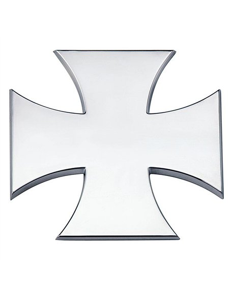 EMBLEMA CRUZ CHOPPERS 60x60MM CROMADO.