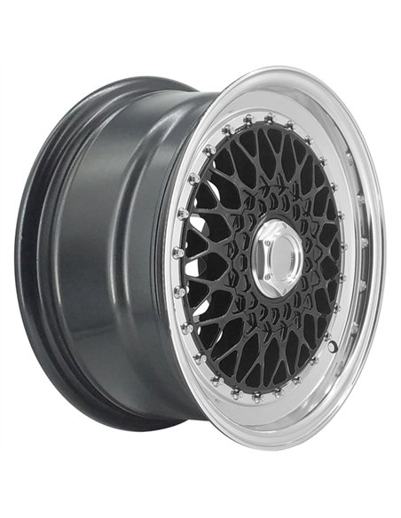 BSX 7,5X16" 4X98 ET35 CB73,1 NEGRO ARO PULIDO (8x98)