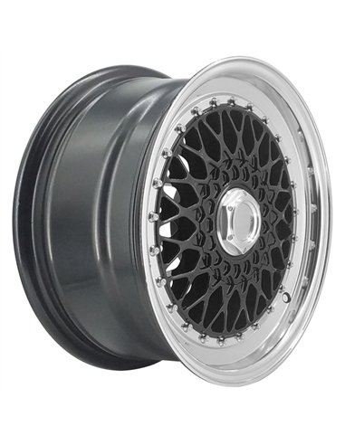 BSX 7,5X16" 4X108 ET25 CB73,1 NEGRO ARO PULIDO