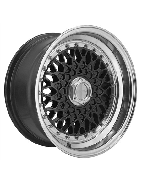 BSX 8,0X15" 5X100 ET25 CB73,1 NEGRO ARO PULIDO