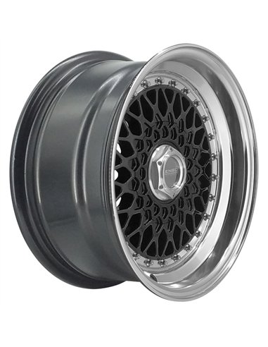 BSX 8,0X15" 5X100 ET25 CB73,1 NEGRO ARO PULIDO