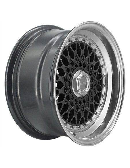 BSX 8,0X15" 5X100 ET25 CB73,1 NEGRO ARO PULIDO