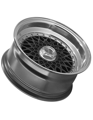 BSX 8,0X15" 5X100 ET25 CB73,1 NEGRO ARO PULIDO