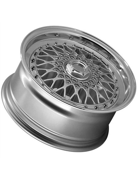 BSX 7,5X16" 4X100/108 ET38 CB73,1 PLATA ARO PULIDO