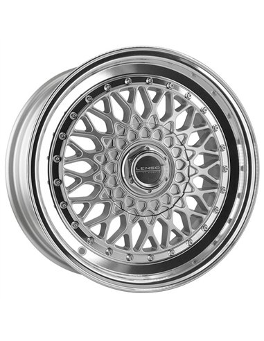 BSX 7,5X16" 4X100/108 ET38 CB73,1 PLATA ARO PULIDO