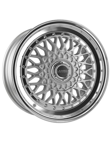 BSX 7,5X16" 4X100 ET25 CB73,1 PLATA ARO PULIDO