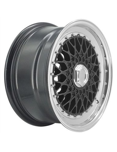 BSX 7,5X16" 4X100 ET25 CB73,1 NEGRO ARO PULIDO