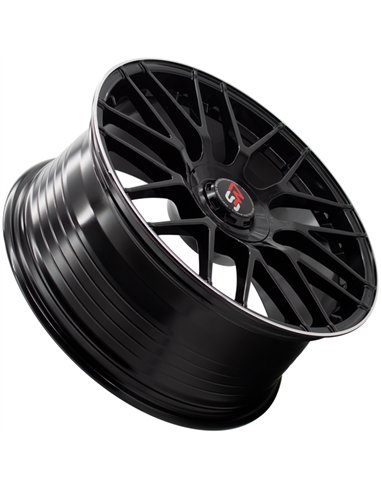 F083 8,5X19" 5X112 ET40 CB73,1 BLACK GLOSS / LIP ALUM