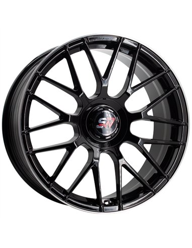 F083 8,5X19" 5X112 ET40 CB73,1 BLACK GLOSS / LIP ALUM