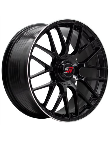 F083 8,5X19" 5X112 ET40 CB73,1 BLACK GLOSS / LIP ALUM