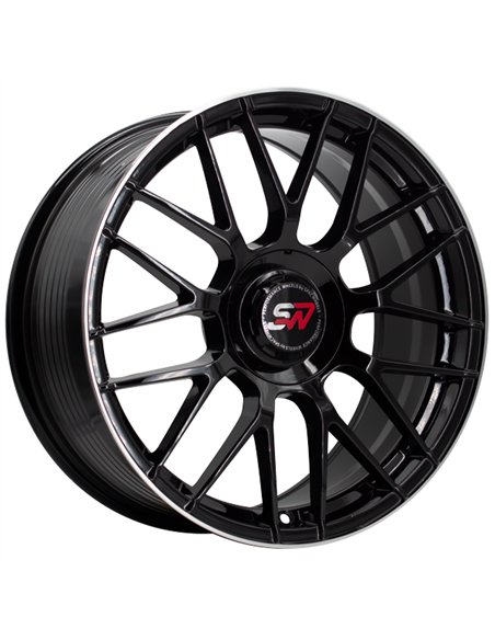 F083 8,0X18" 5X112 ET40 CB73,1 BLACK GLOSS / LIP ALUM