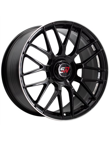 F083 9,5X19" BLANK ET40 CB73,1 BLACK GLOSS / LIP ALUM