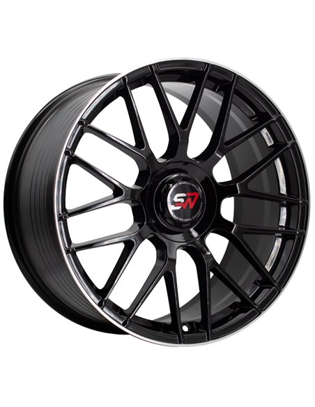 F083 9,5X19" BLANK ET40 CB73,1 BLACK GLOSS / LIP ALUM