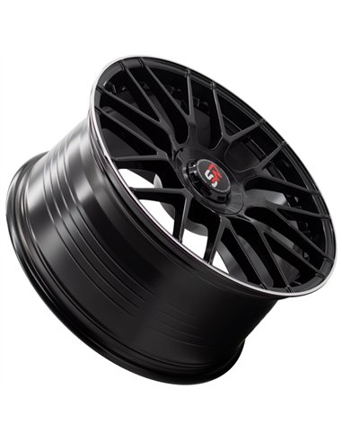 F083 9,5X19" BLANK ET40 CB73,1 BLACK GLOSS / LIP ALUM