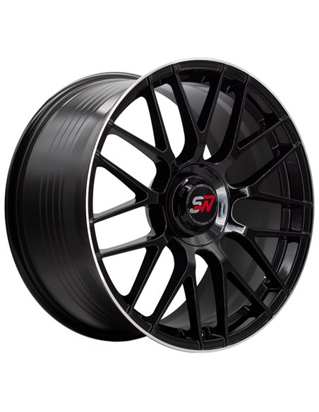 F083 9,5X19" BLANK ET40 CB73,1 BLACK GLOSS / LIP ALUM