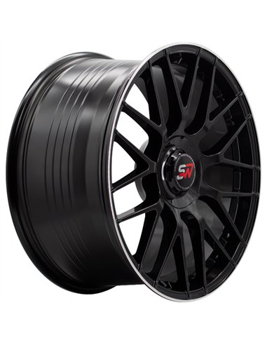 F083 9,5X19" BLANK ET40 CB73,1 BLACK GLOSS / LIP ALUM