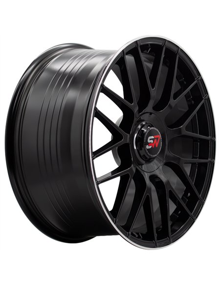 F083 9,5X19" BLANK ET40 CB73,1 BLACK GLOSS / LIP ALUM