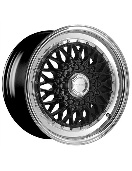 BSX 7,5X16" 4X100 ET25 CB73,1 NEGRO ARO PULIDO