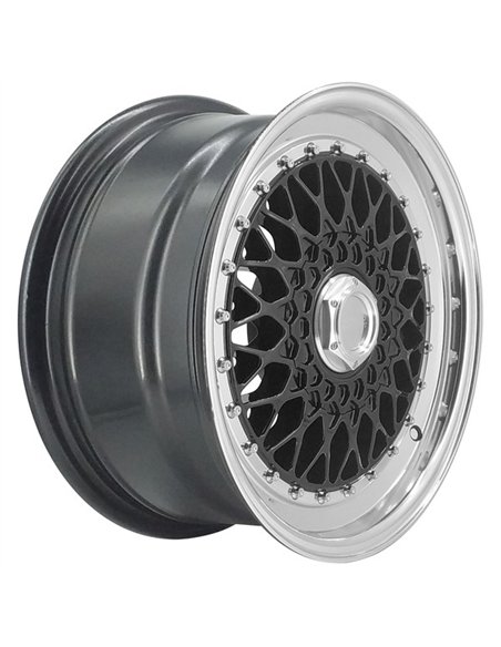 BSX 7,5X16" 4X100 ET25 CB73,1 NEGRO ARO PULIDO